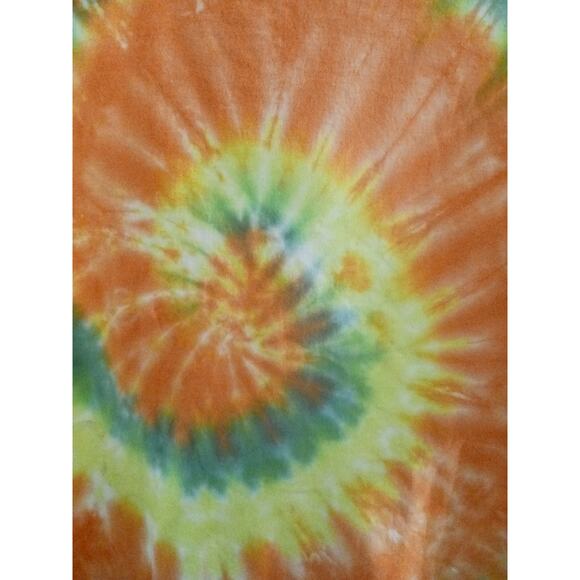 Spiral Tie Dye T-Shirt Peach Aqua and Yellow Size 3XL - Picture 3 of 5
